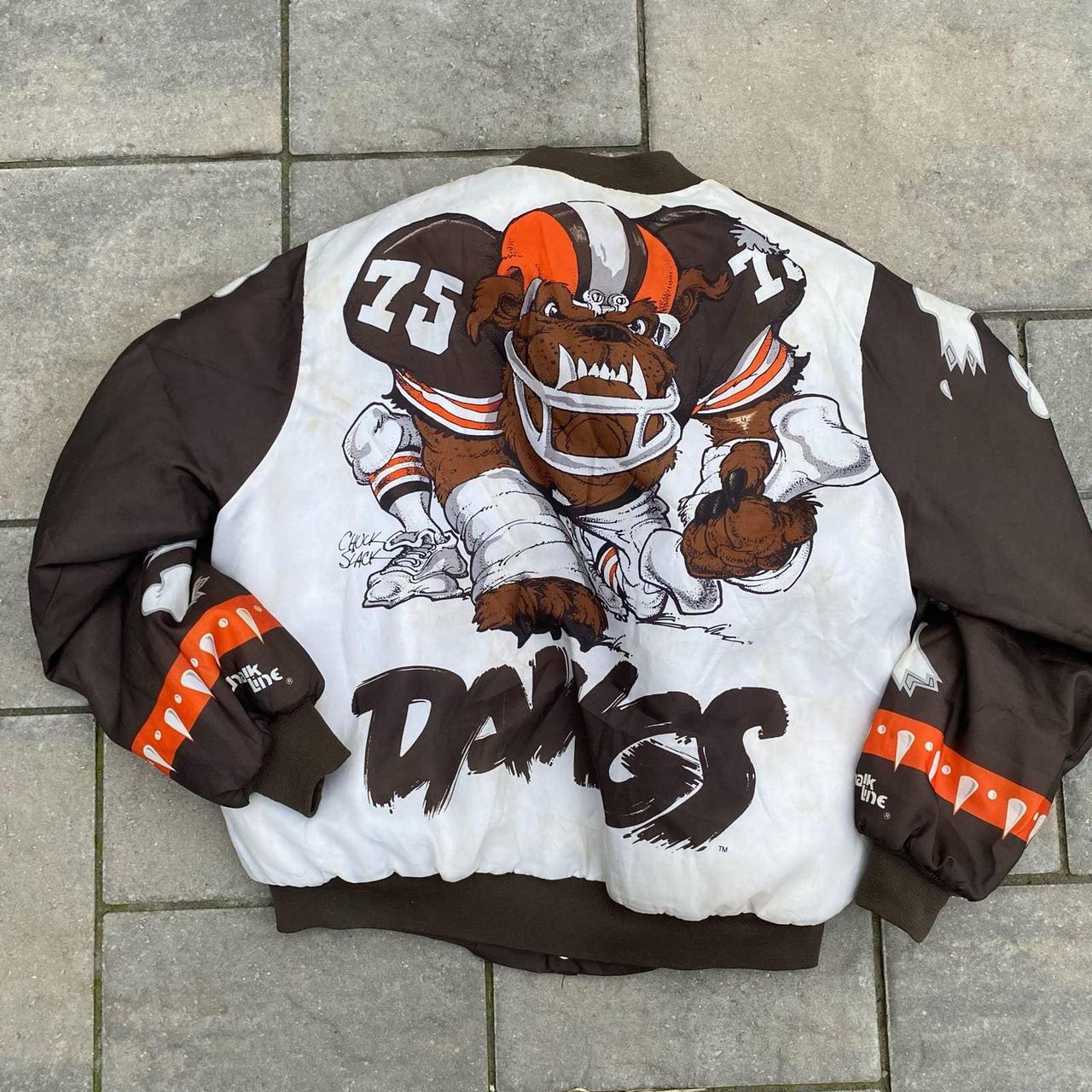 Vintage cleveland Browns Jacket By Chalk line, Men's Fashion