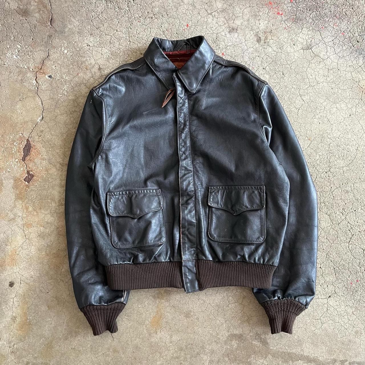 ジャケット・アウター 80s A-2 real leather bomber jacket vtg m 80s A-2 real leather bomber jacket vtg d