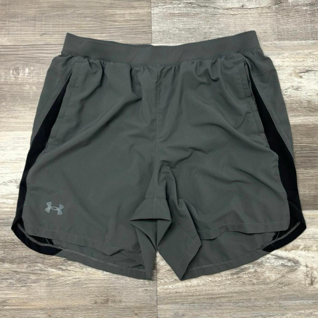 Under Armour Men's Shorts - Grey/Black - XL – Under Armour Launch Run 7" Gray Black …