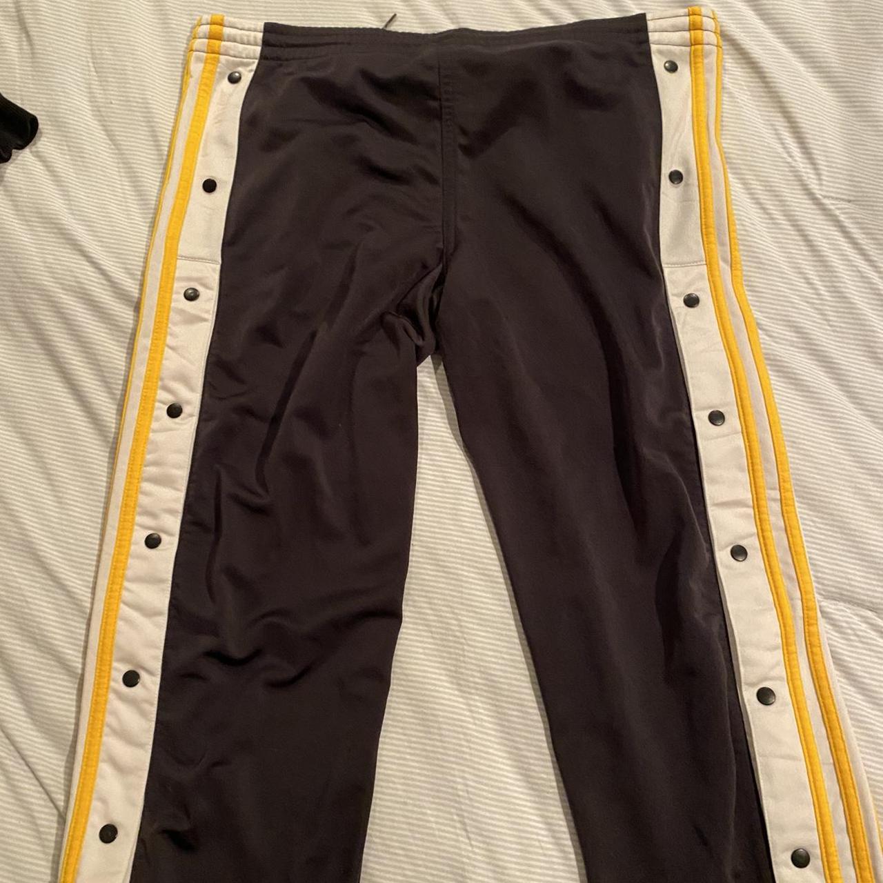 1990s Adidas track pants Buttons top to bottom... - Depop