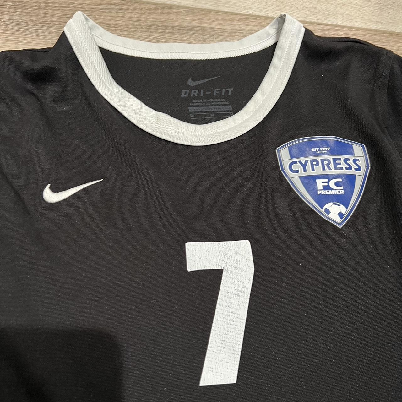 Black and White Soccer Jersey Depop