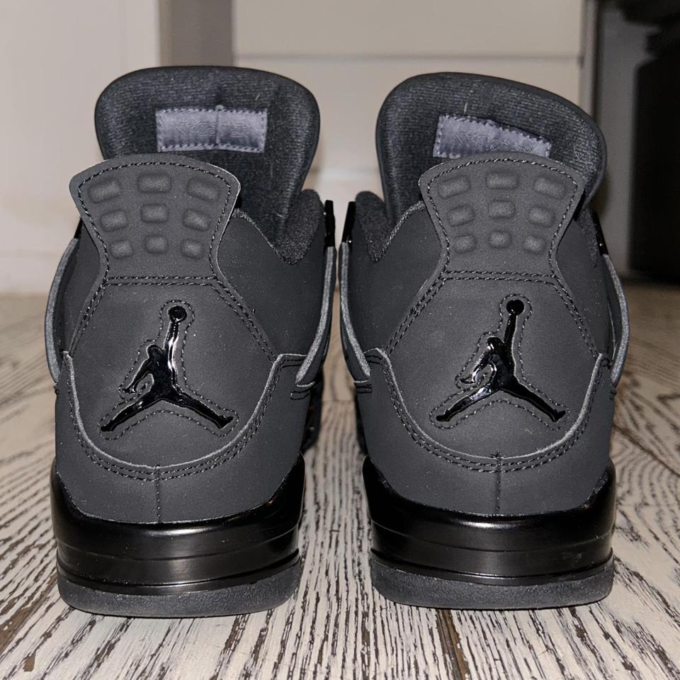 Jordan 4 black cats Size 9.5 Used but in very good - Depop