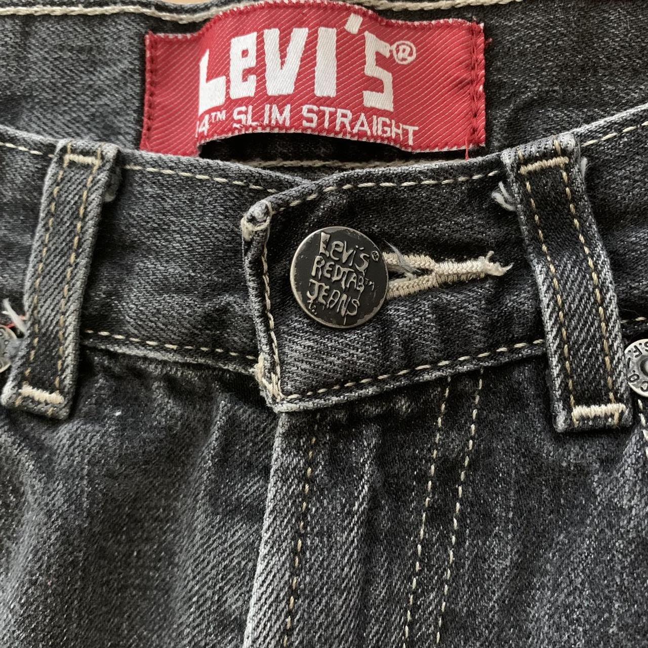 VINTAGE LEVI’S RARE BLACK JEANS #grunge #mallgoth... - Depop