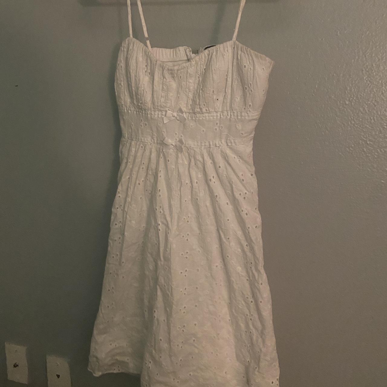 Coquette white dress. Says size 3, fits like a... - Depop