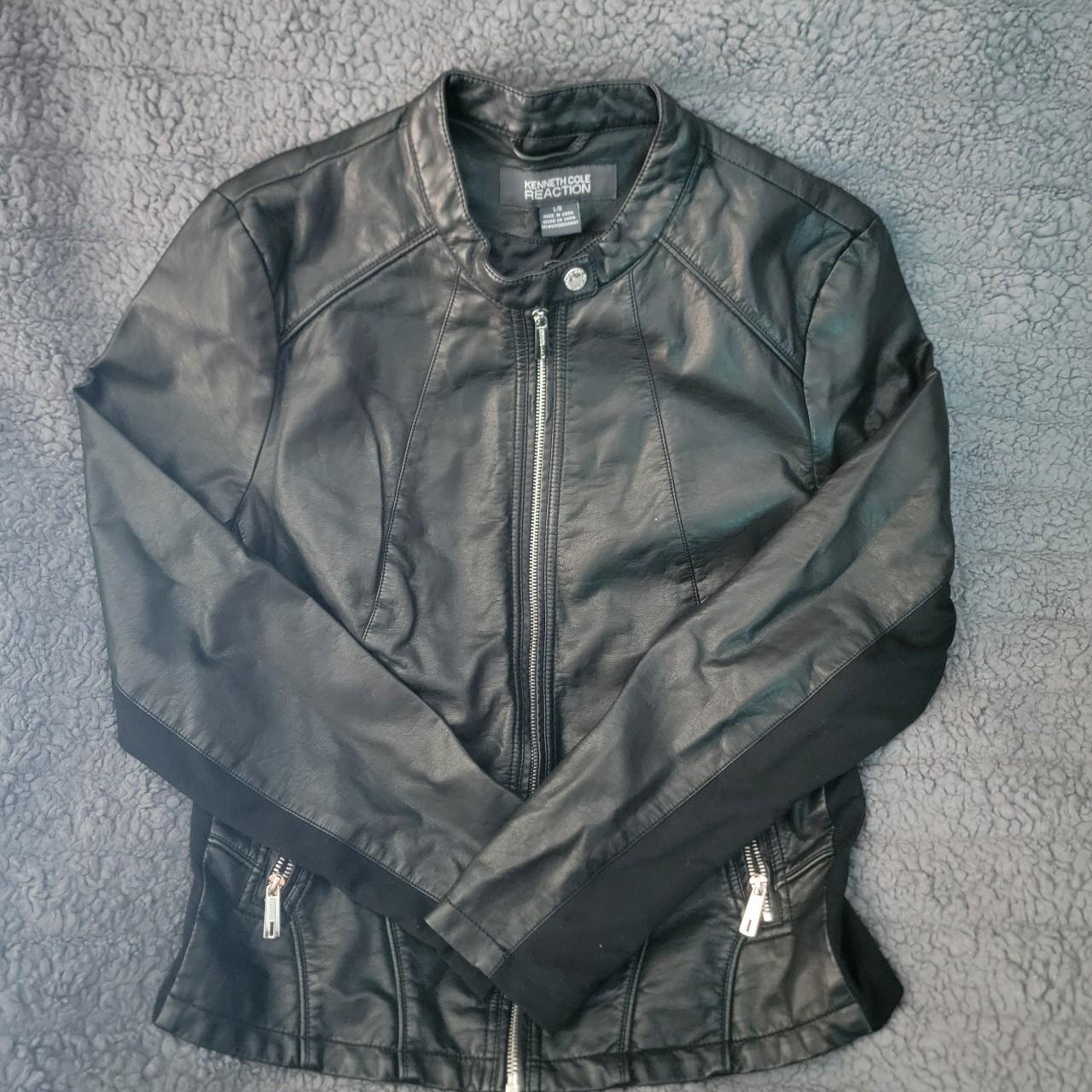 Kenneth cole reaction clearance faux leather jacket womens