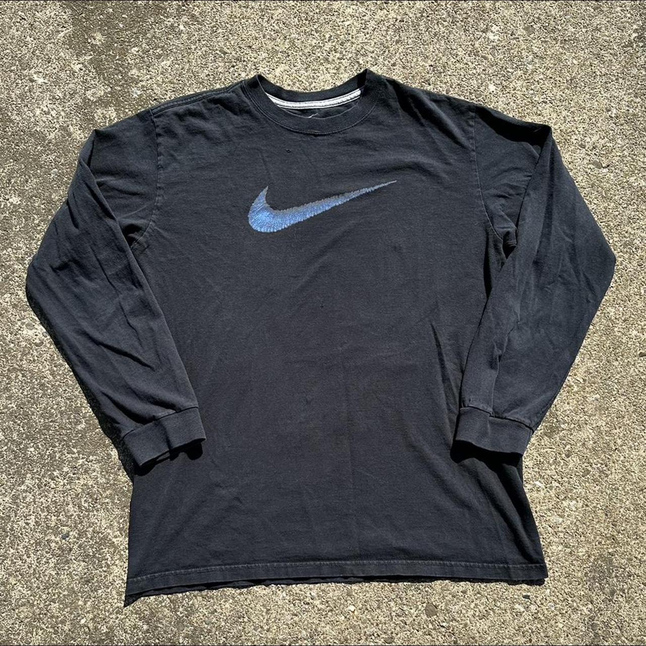 Nike Men's Navy and Blue Shirt | Depop