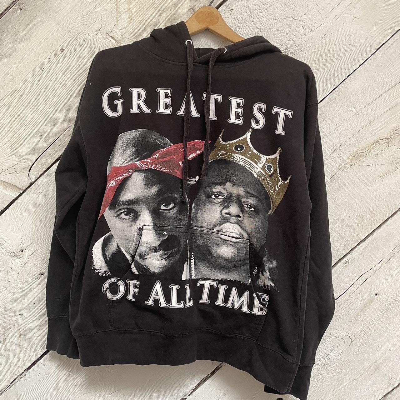 Vintage Biggie Tupac Rap Hoodie nice heavy USA. Depop