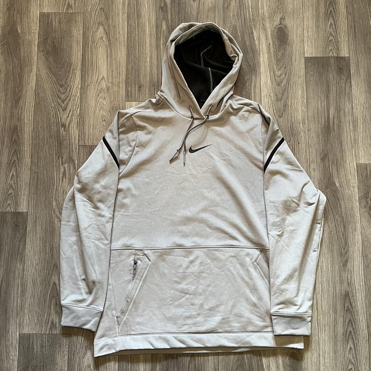 nike hoodie swoosh grey