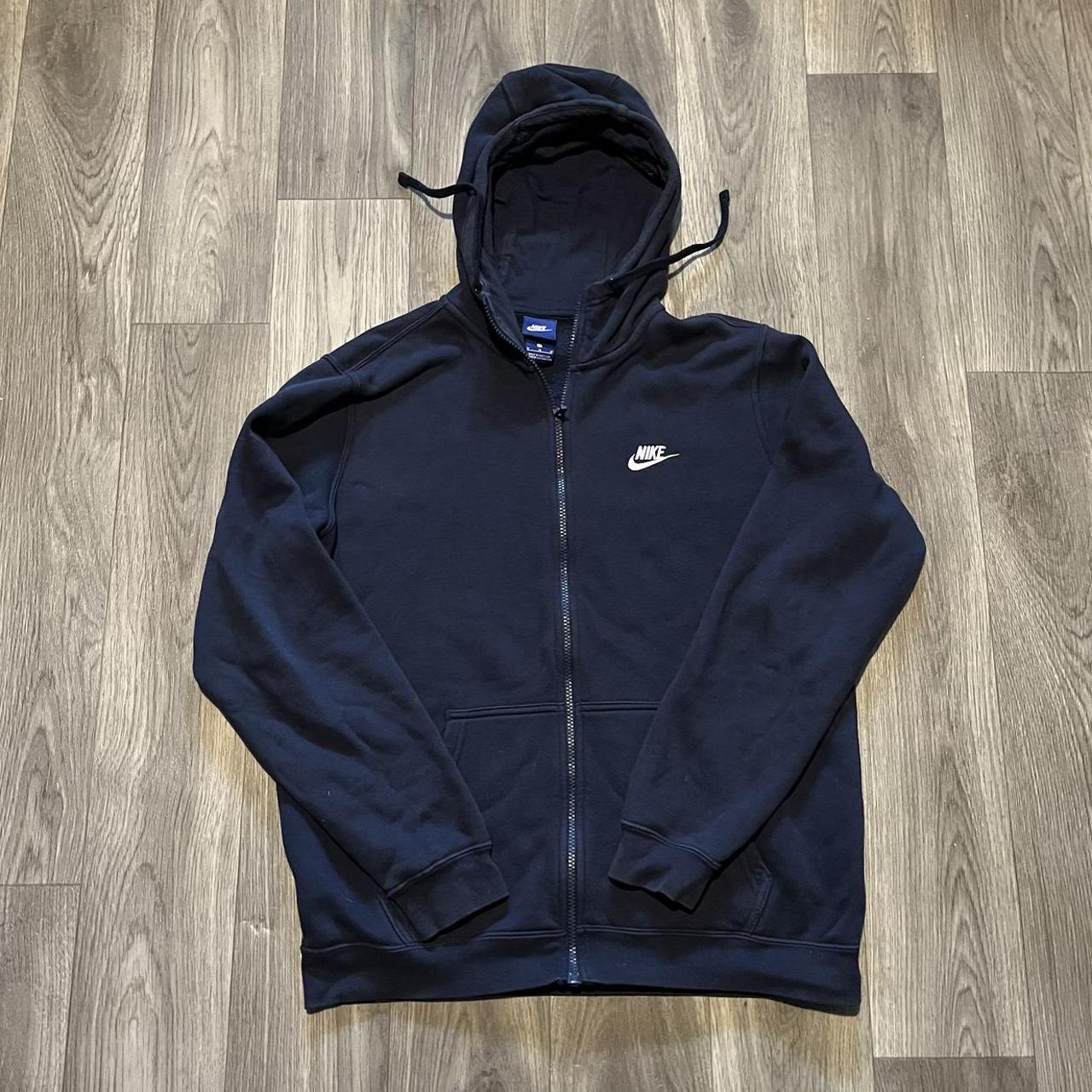 Nike hoodie Navy blue Nike zip up hoodie Flaws -... - Depop