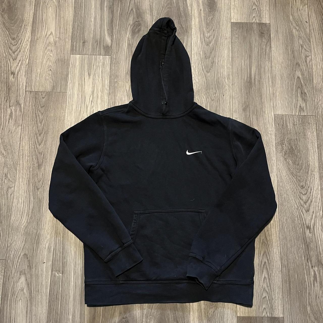 Nike hoodie Black Nike pull over hoodie, with... - Depop