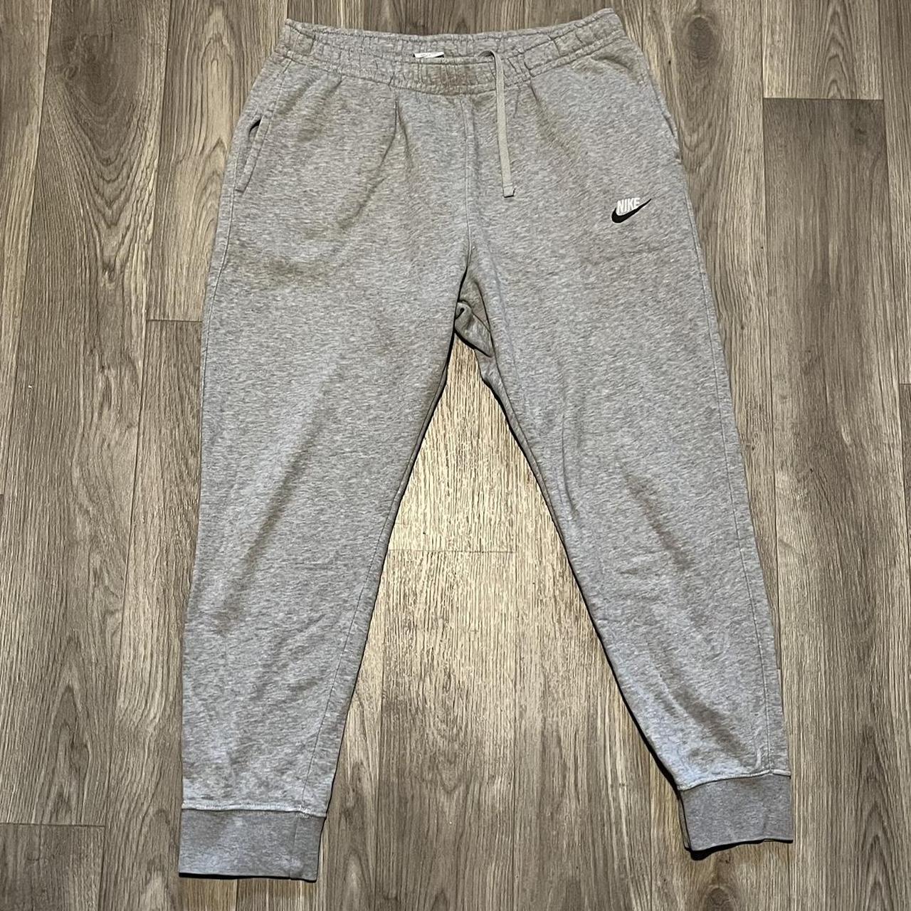 Nike joggers Grey Nike slim fit cuffed sweatpants... - Depop