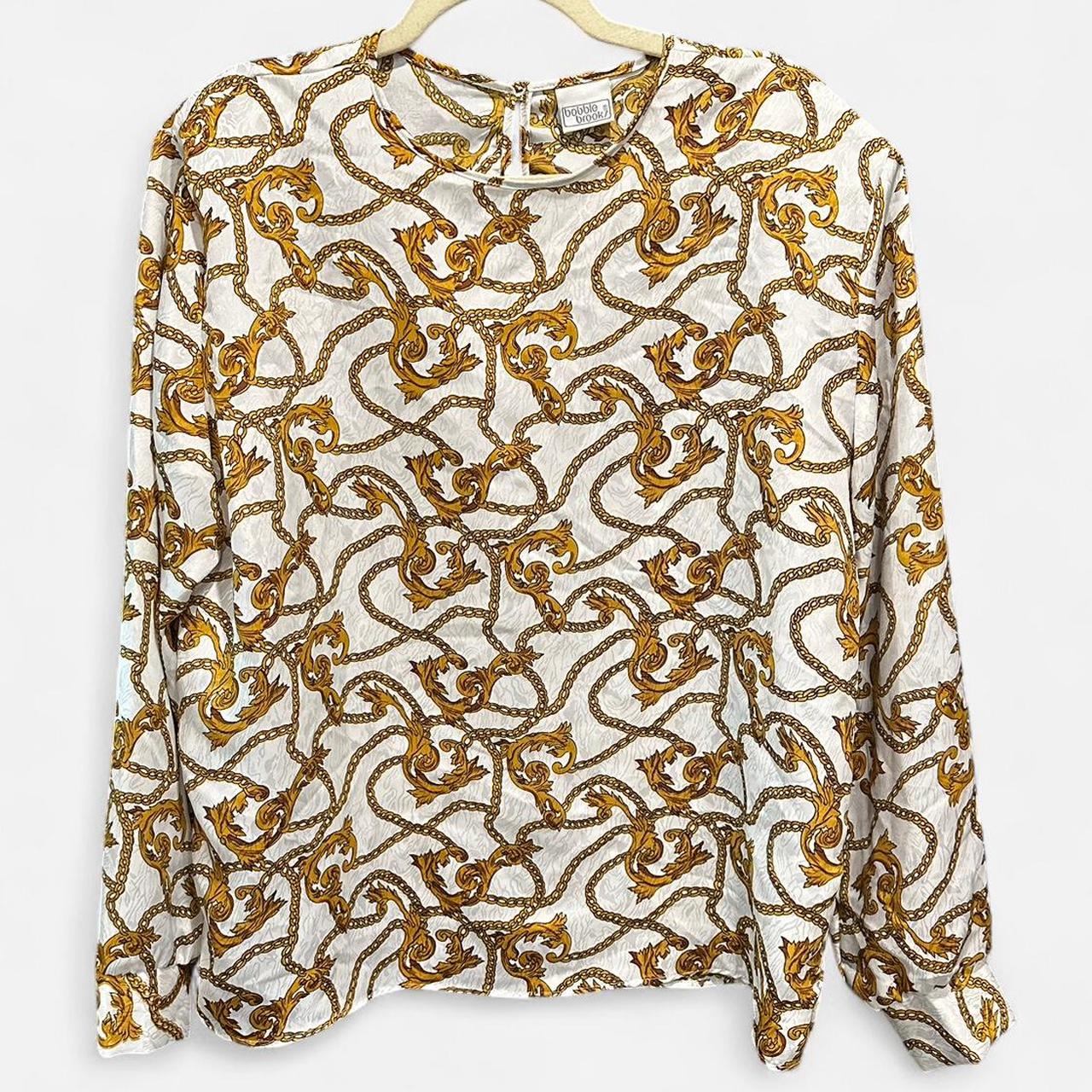 Source Unknown Women's Blouse - Cream/Gold - L – … - image 2