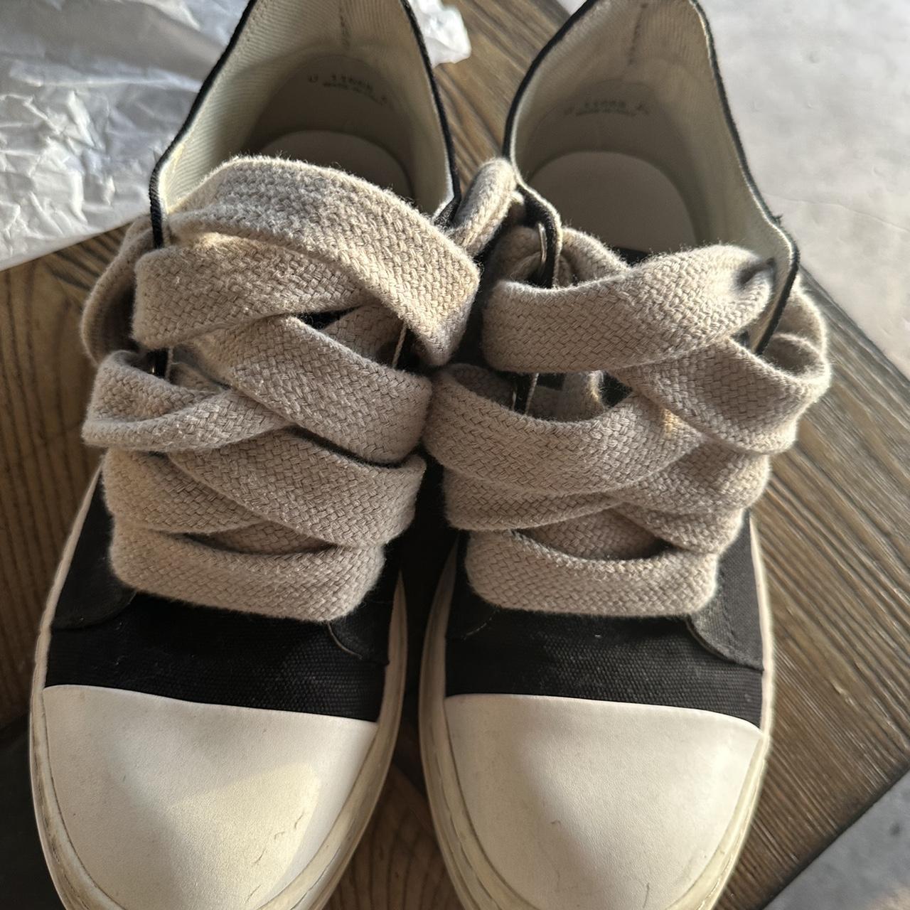 Rick Owens Jumbo Lace Sneakers Size 10 EU 43 Fair... - Depop