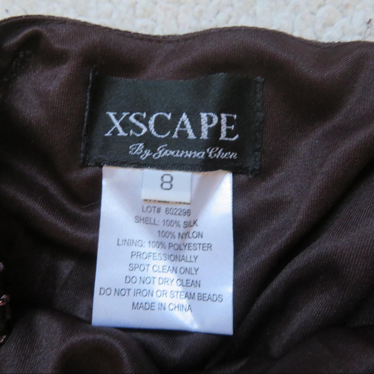 XSCAPE Women's Brown Dress | Depop