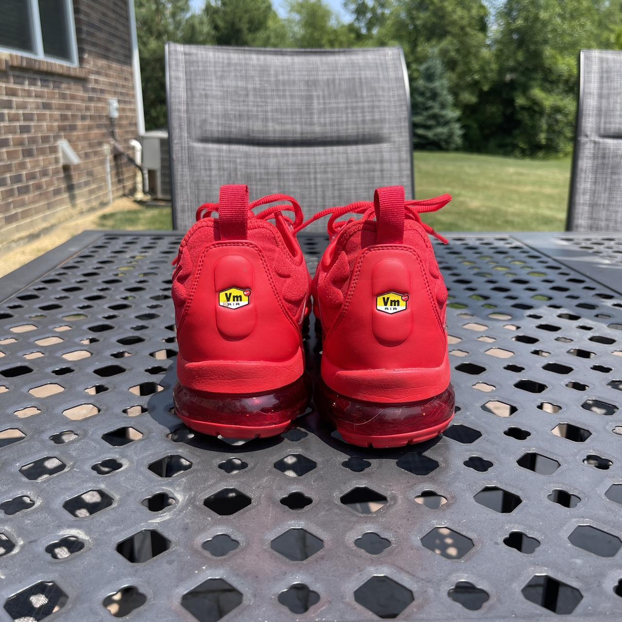 triple red varsity red vapormax plus