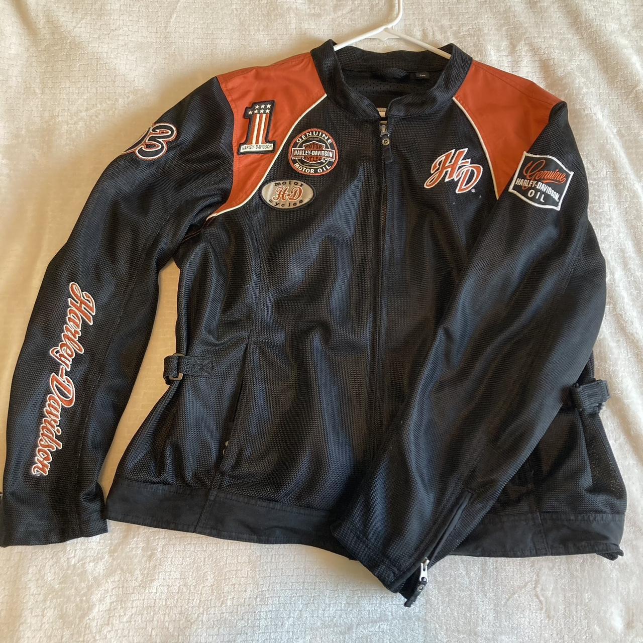 Harley Davidson riding jacket in size ladies 2XL!... - Depop