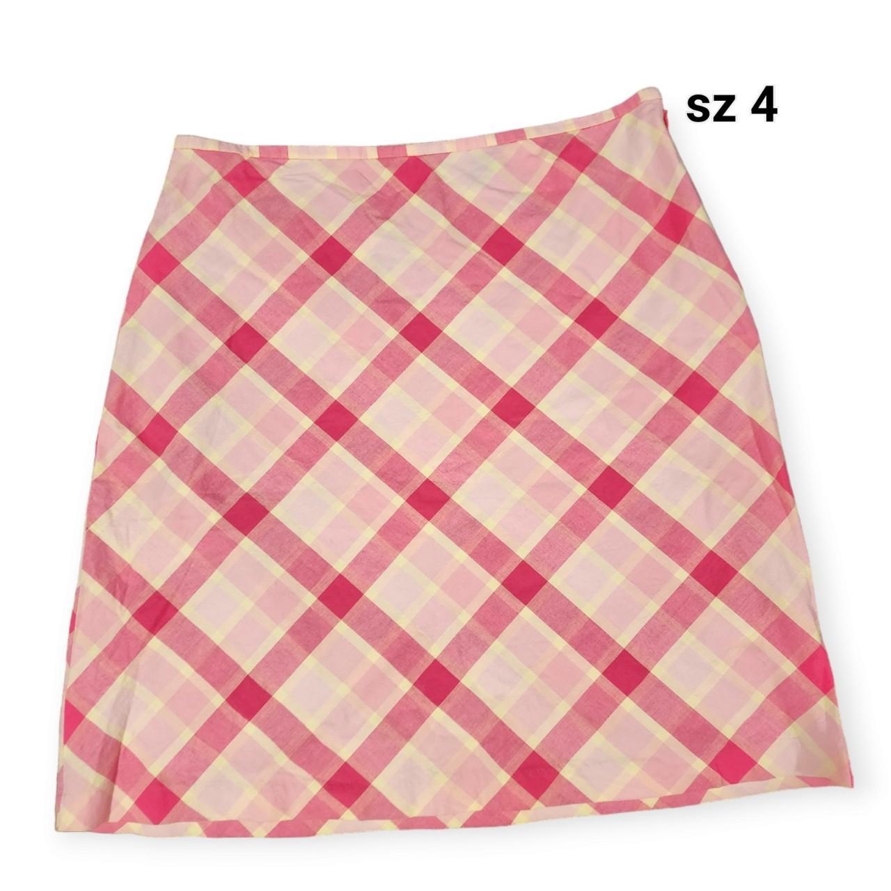 Y2K American Eagle Size Pink Yellow Plaid