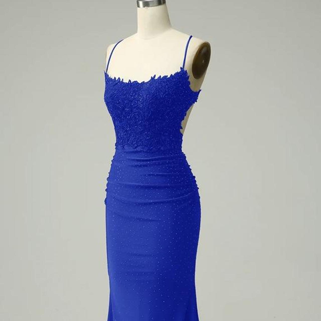 Royal Blue Prom Dress never worn size 2 #promdress... - Depop