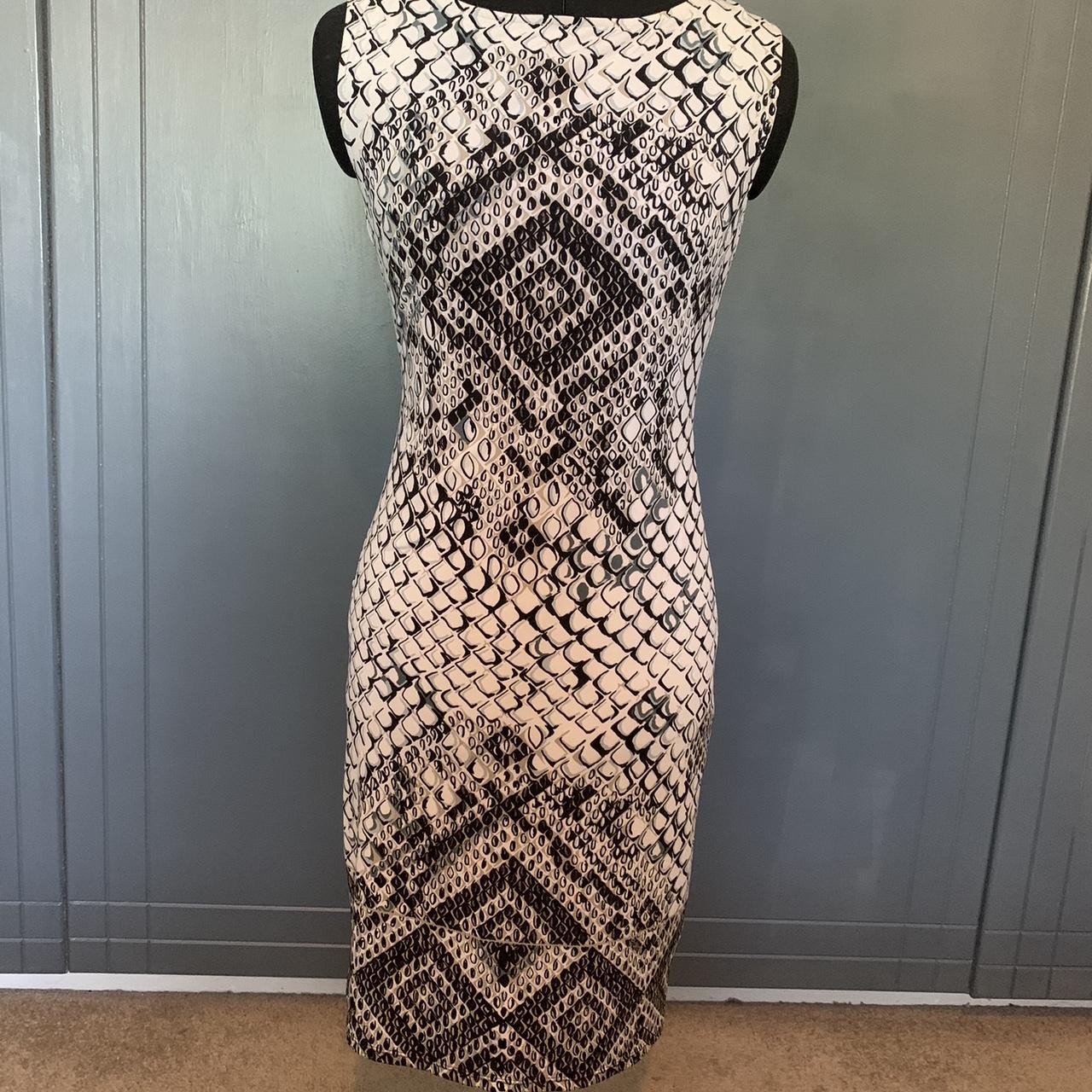 Black and white snakeskin dress best sale