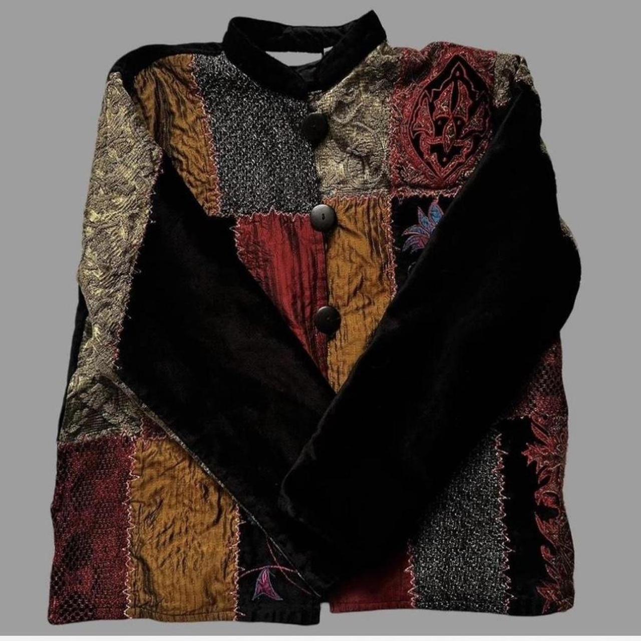 Women's Jacket - Multi/Black - S – Patchwork witc… - image 1