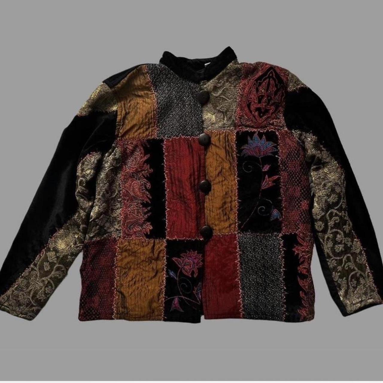 Women's Jacket - Multi/Black - S – Patchwork witc… - image 2