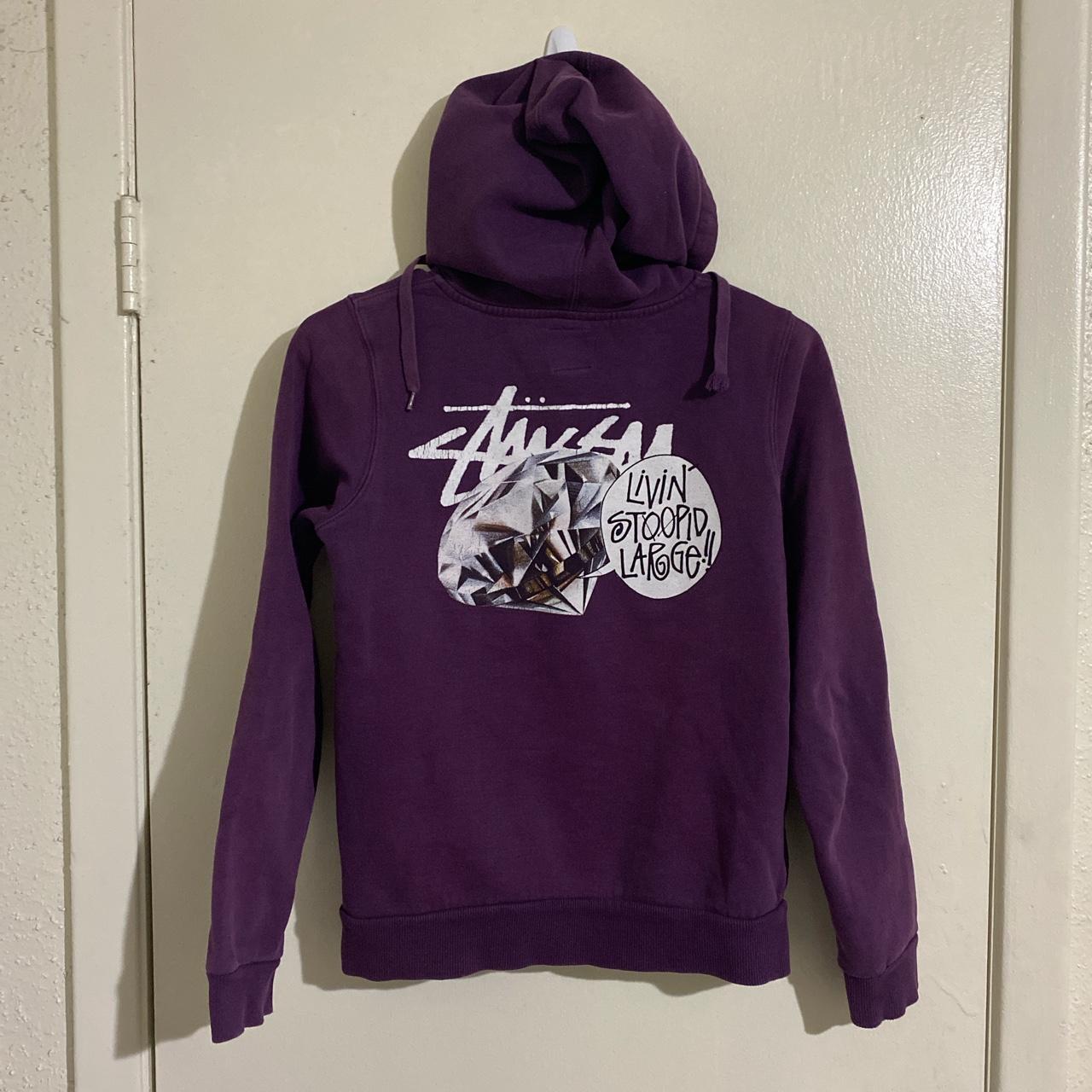 Stüssy Women's Purple Hoodie | Depop