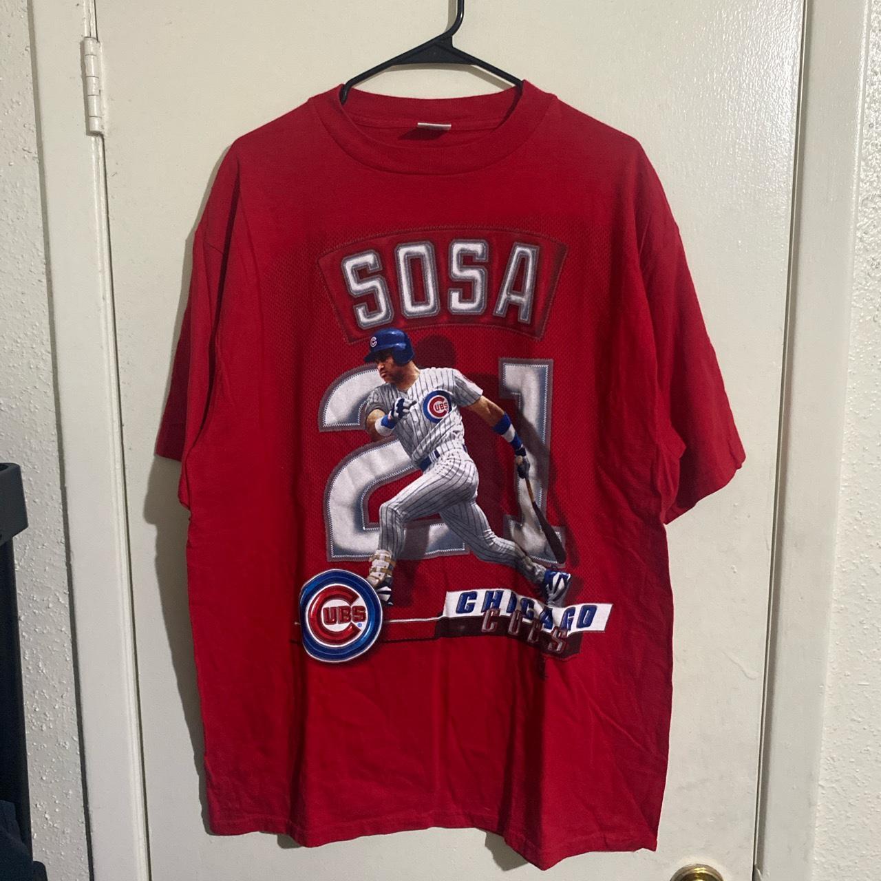 Sammy SOSA Chicago Cubs 90s script STARTER jersey L - Depop