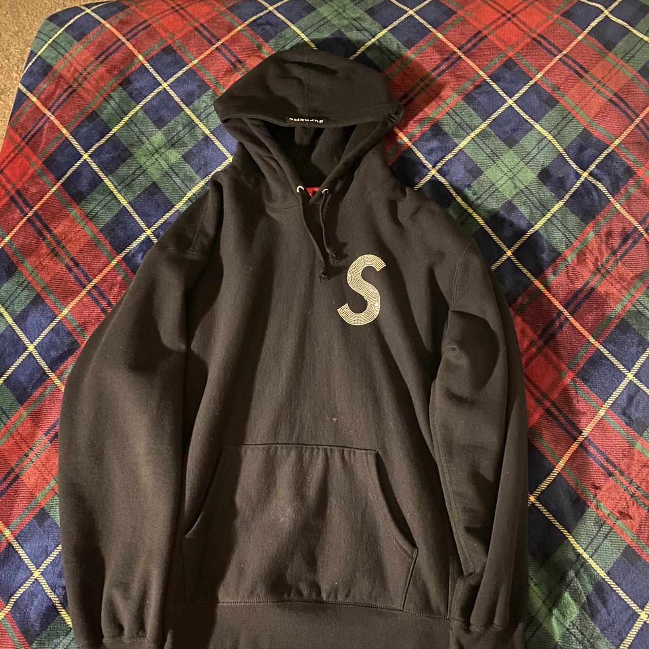 Supreme Swarovski S logo hooded sweatshirt,