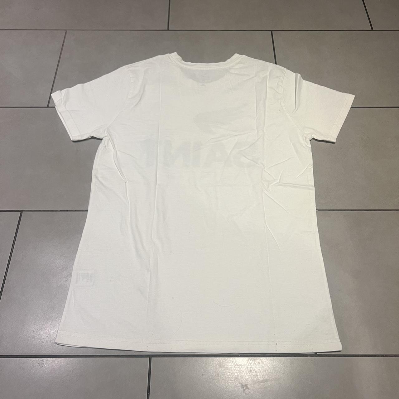 Saint white T shirt. Size M. Can fit a L. - Depop