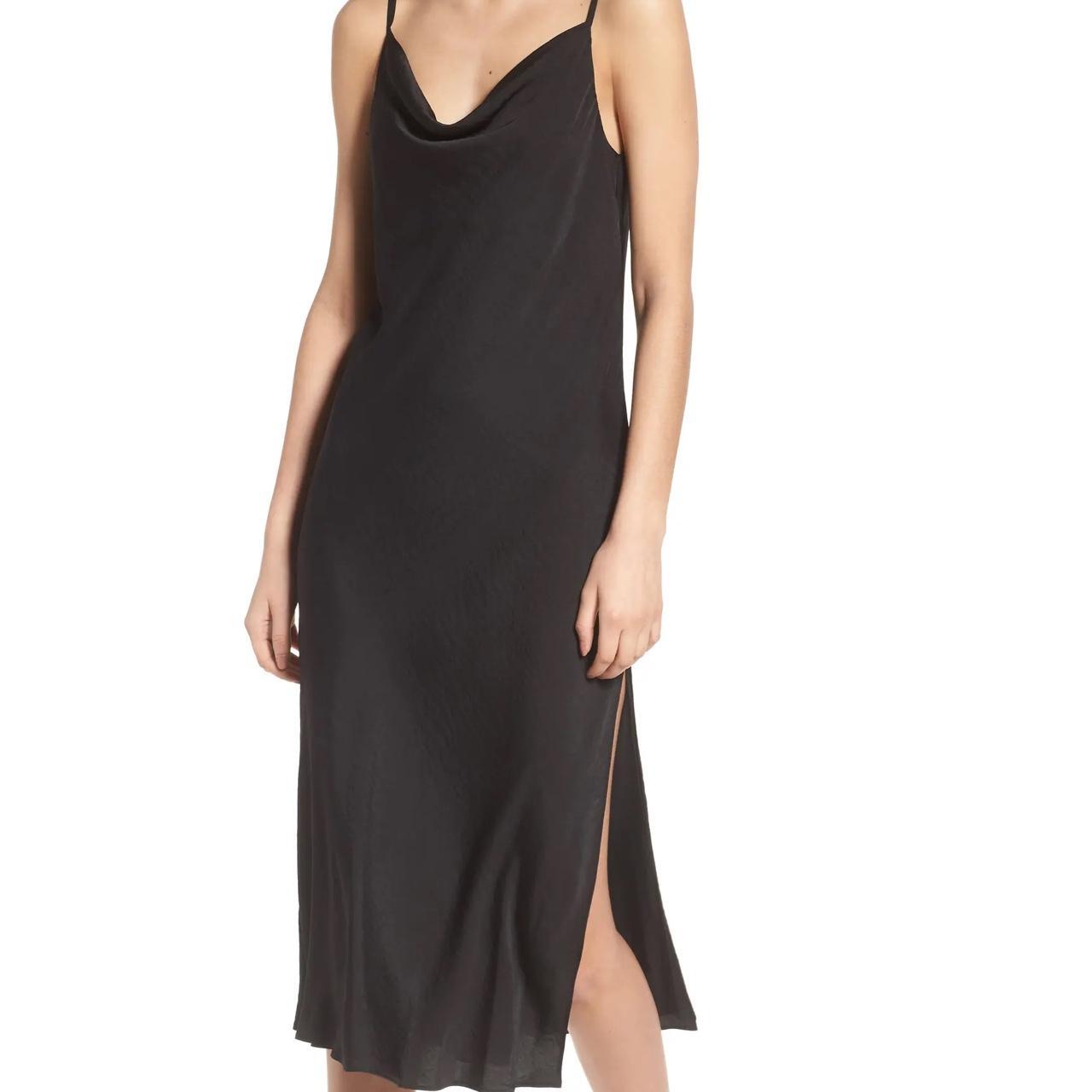 Cowl Neck Satin Slip Midi Dress Brand: top shop... - Depop