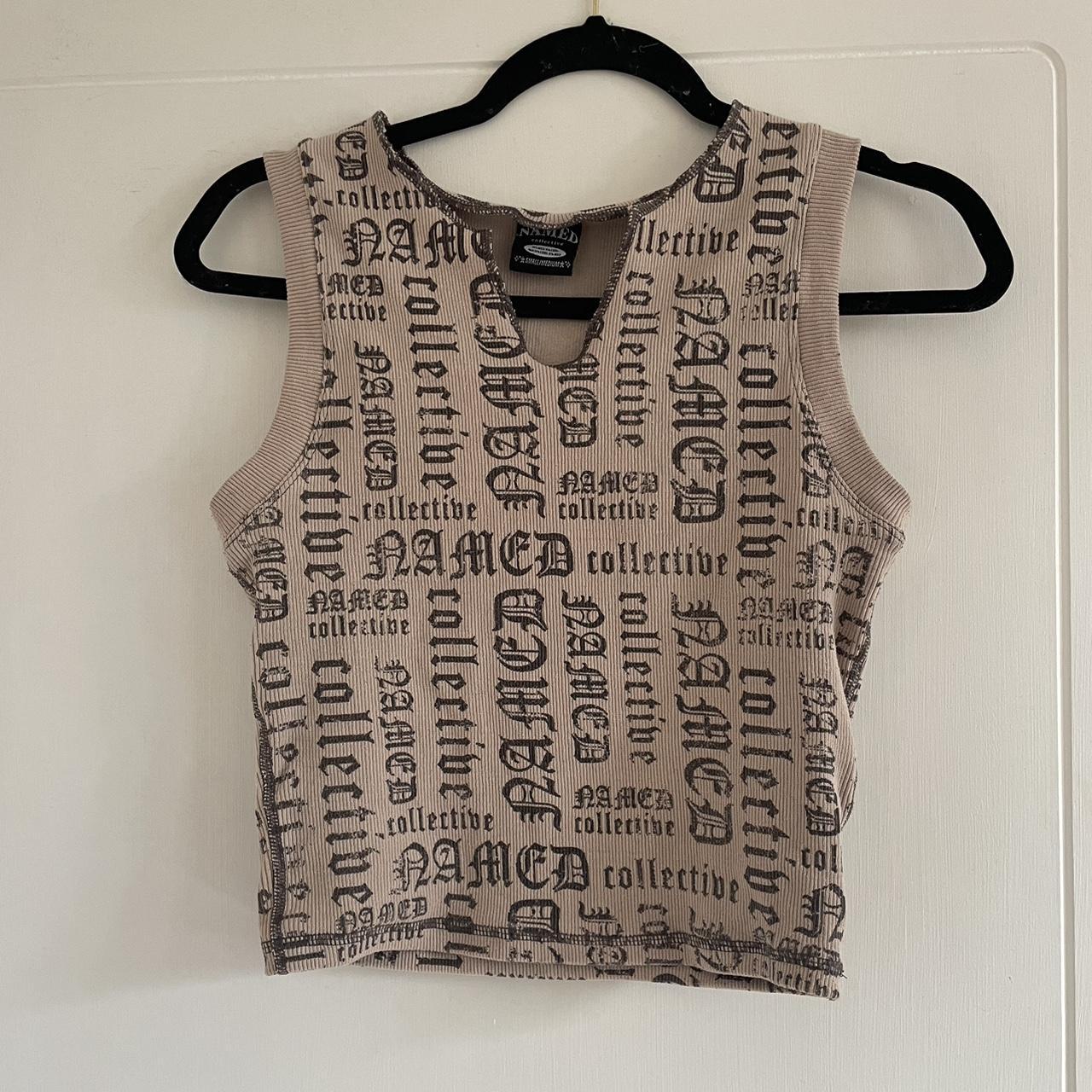 希少 黒入荷！ named Depop | top tank printed tan collective, トップス