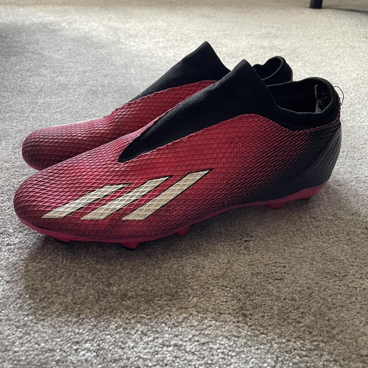Pink/Black Adidas Predators boots Still in great... - Depop