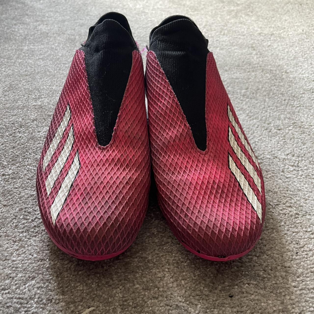 Pink/Black Adidas Predators boots Still in great... - Depop
