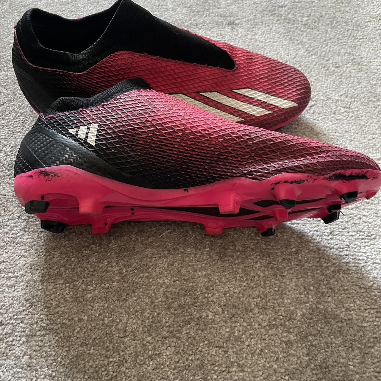Pink/Black Adidas Predators boots Still in great... - Depop