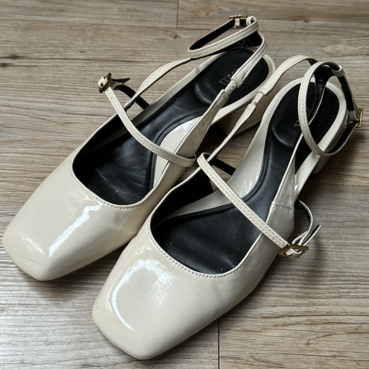 block heel slingback shoes zara