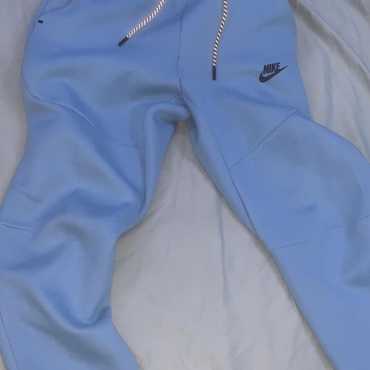 Baby blue nike tech fleece joggers XS Loose... Depop