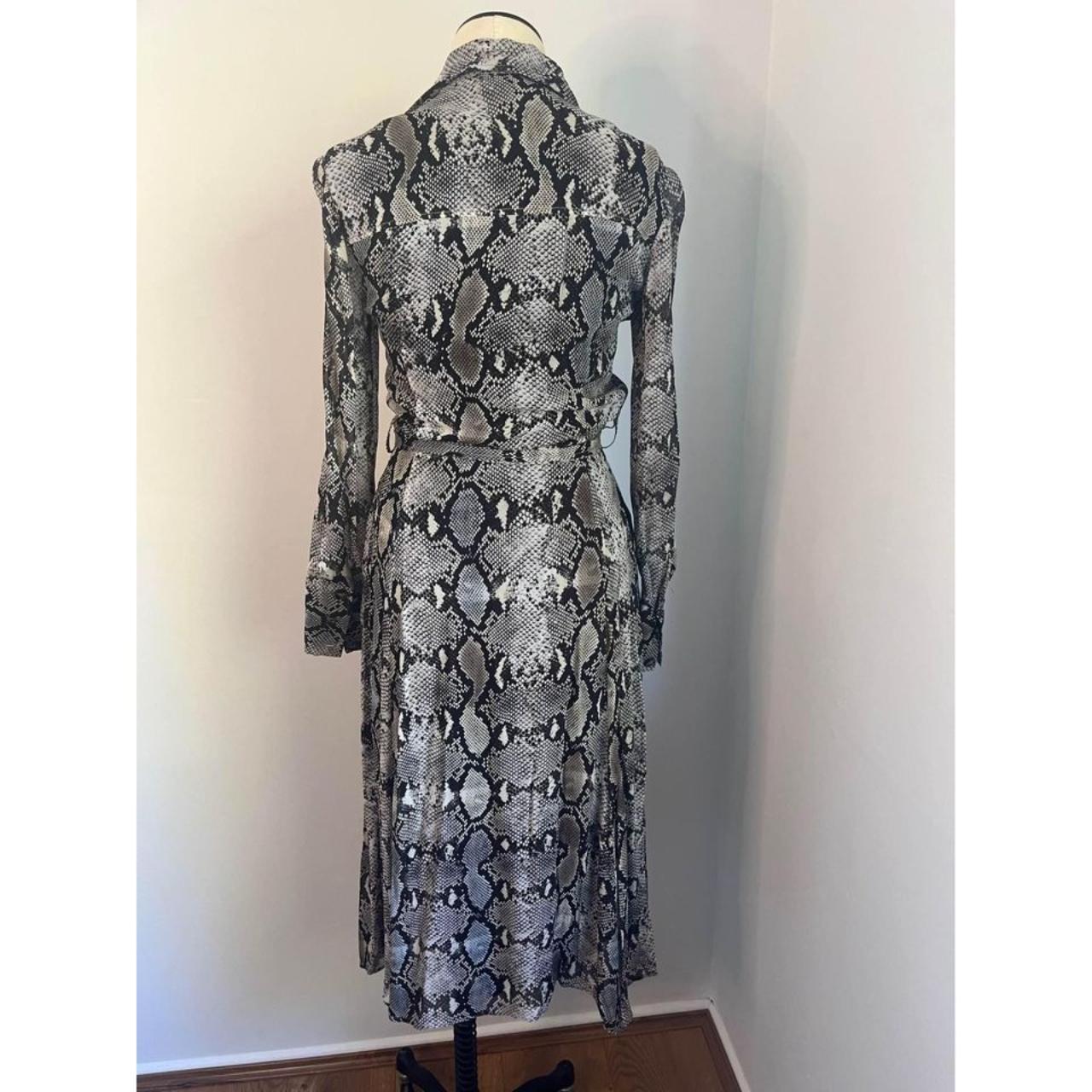 MASSIMO DUTTI Snake Print Button Shirt Dress Size