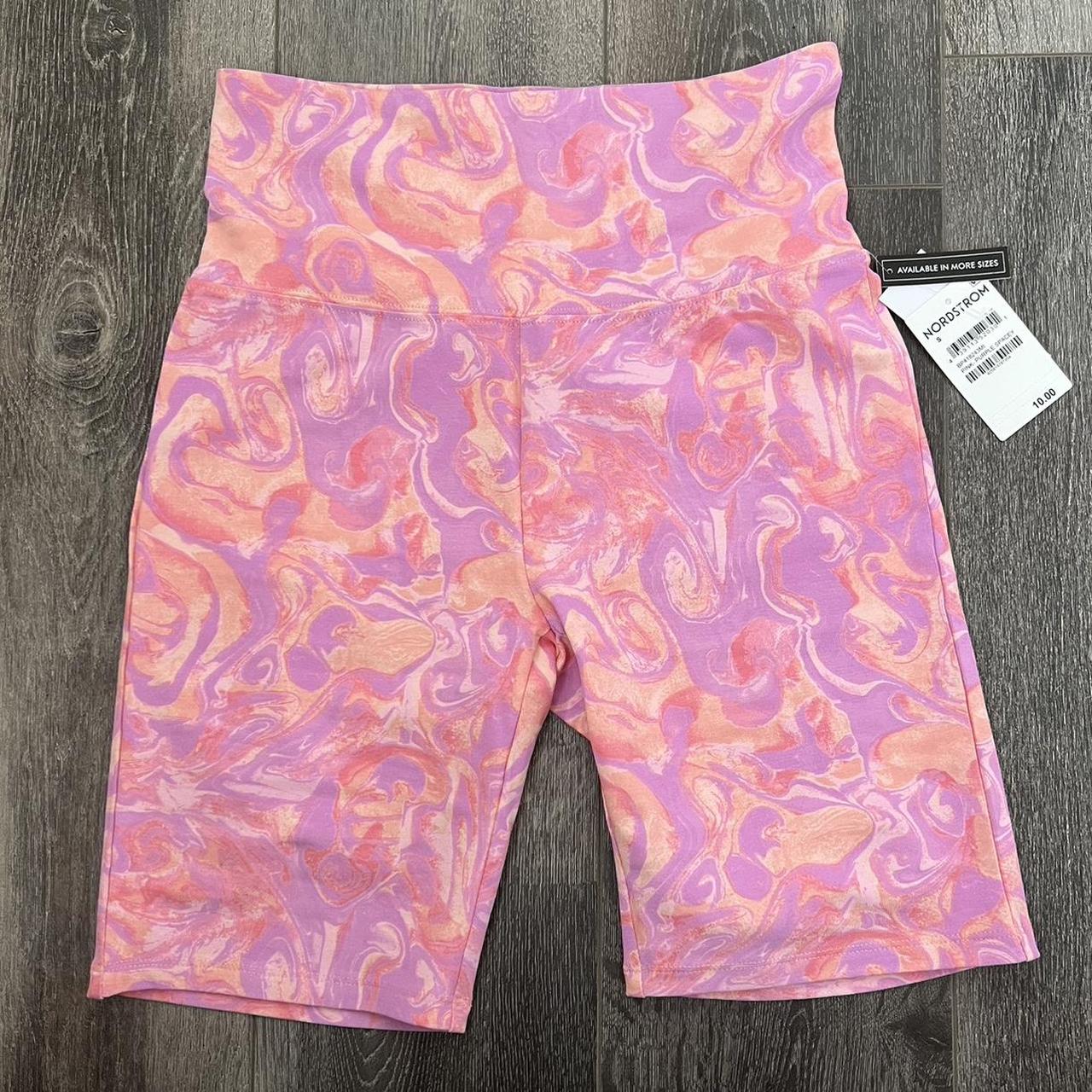 girls pink biker shorts