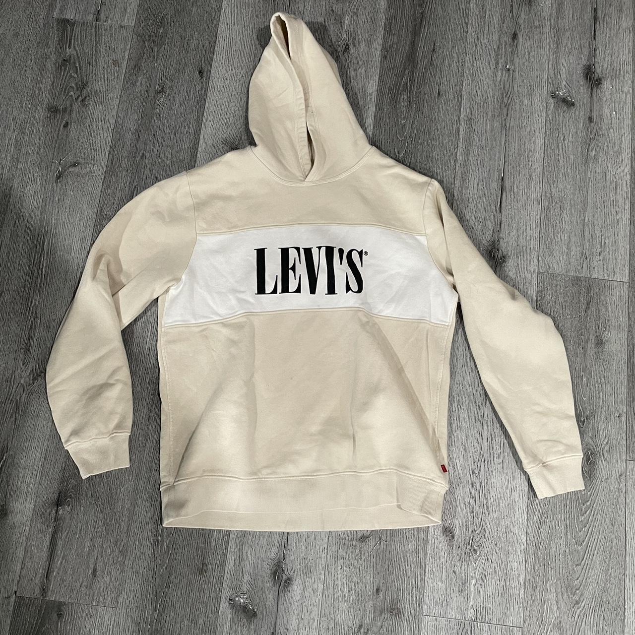 Levi s old font sweater Basically brand new. Depop