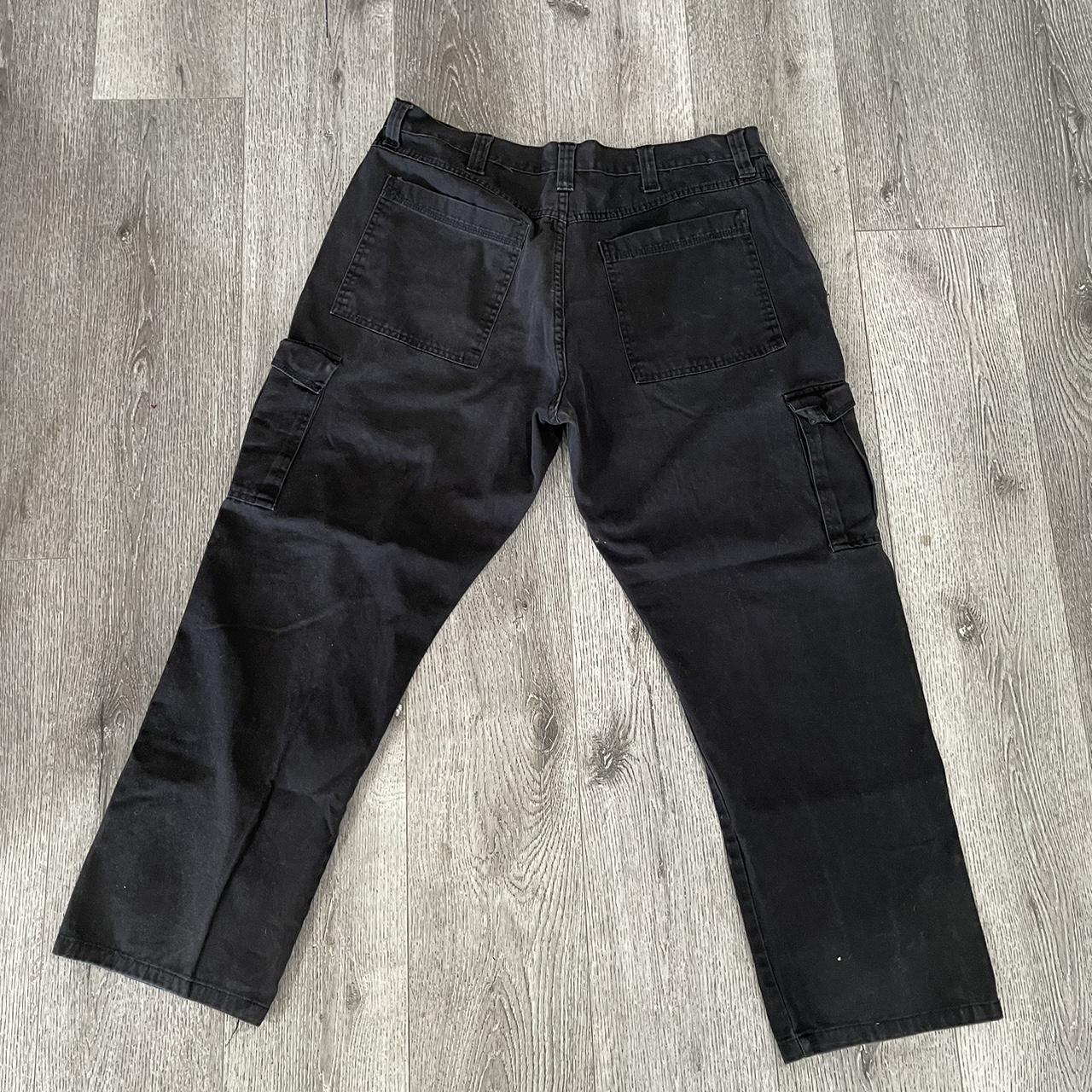 Wrangler All black Cargo pants Great condition. ... - Depop