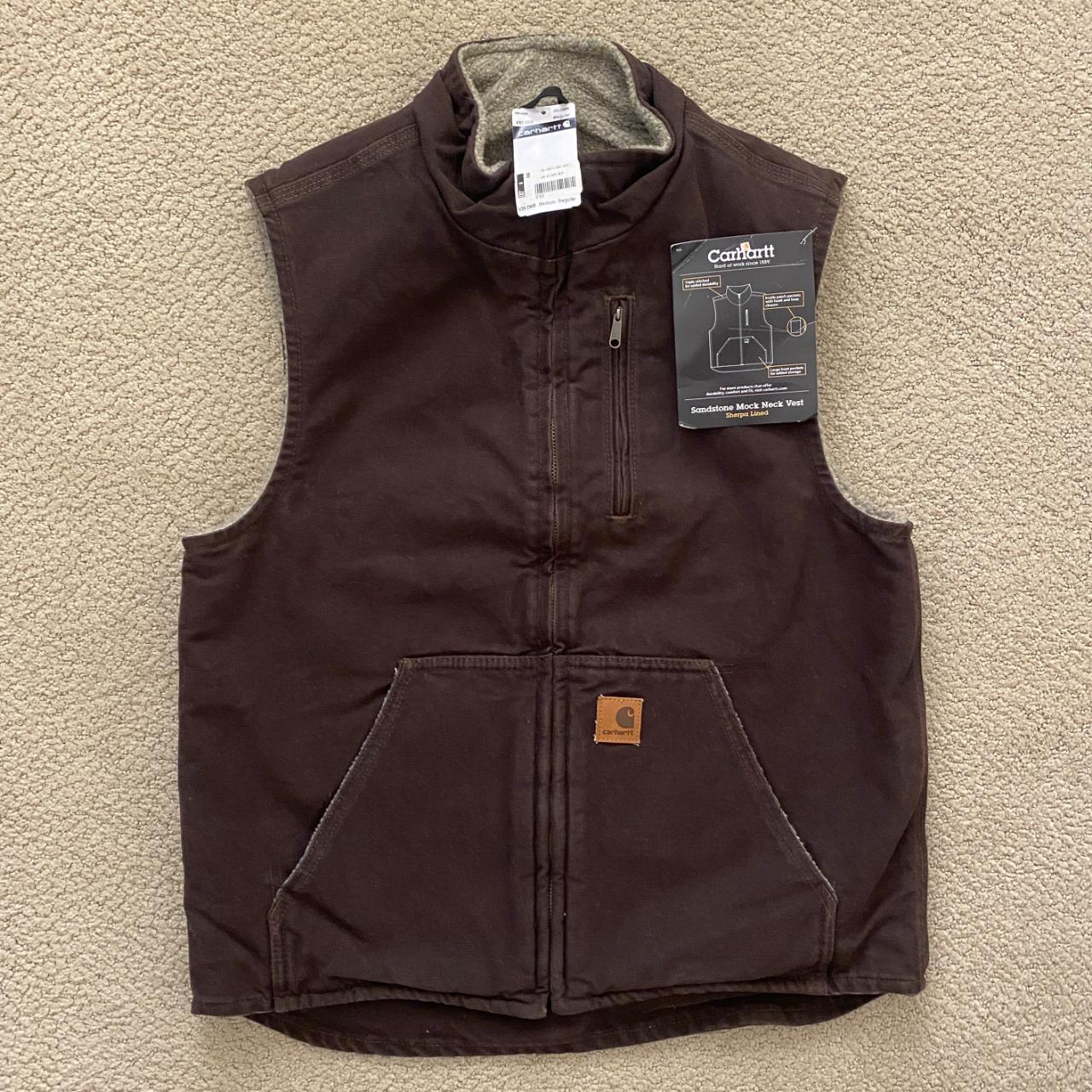 Carhartt men's sherpa lined sandstone vest v33 hotsell