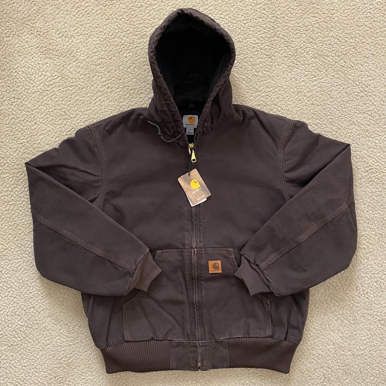 NWT Carhartt J130 Quilted Flannel-Lined Sandstone... - Depop