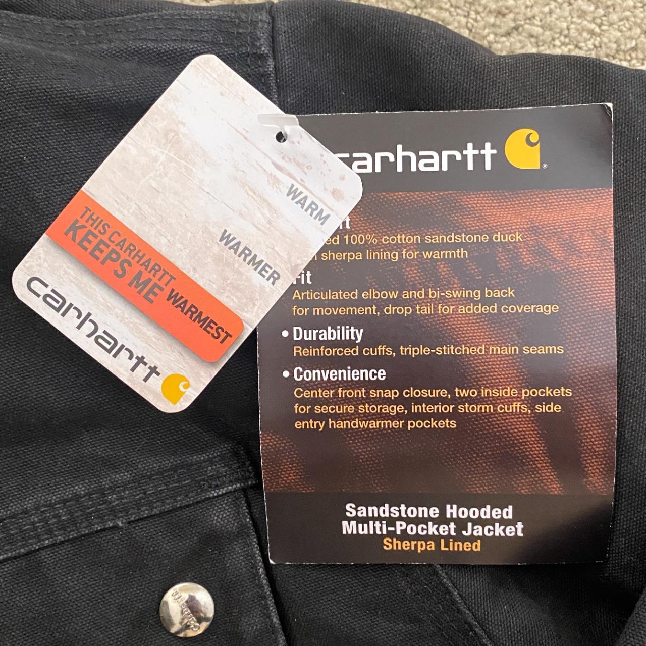 NWT Carhartt J284 Sherpa Lined Sandstone Duck Hooded. Depop