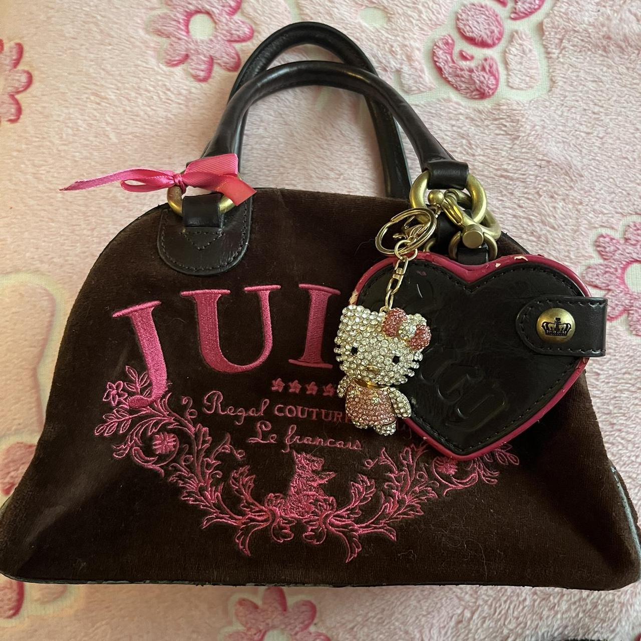 Juicy Couture If The Crown Fits Brown Satchel Canvas Handbag - Women's  handbags