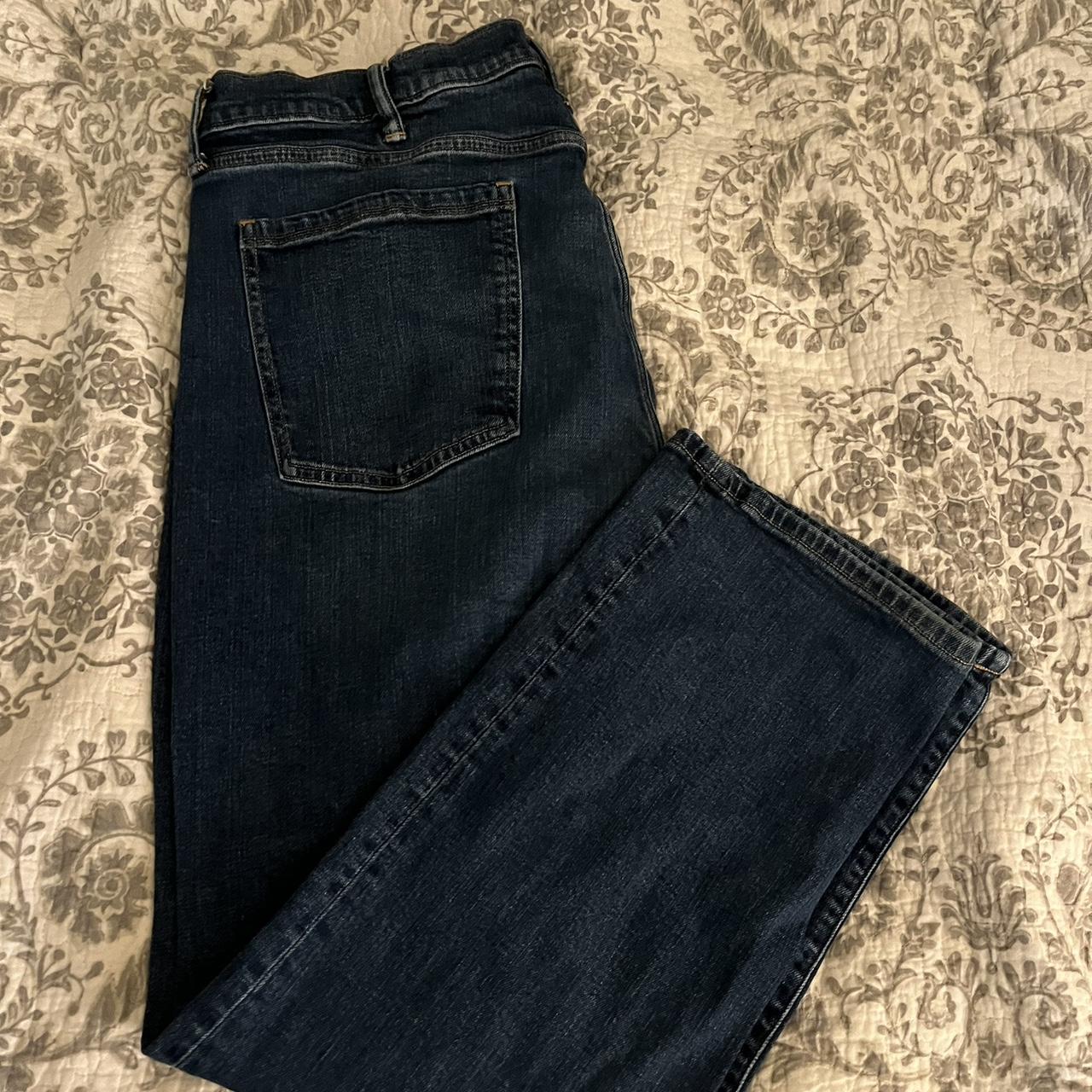 Mutual Weave Faded Blue Jeans - Depop