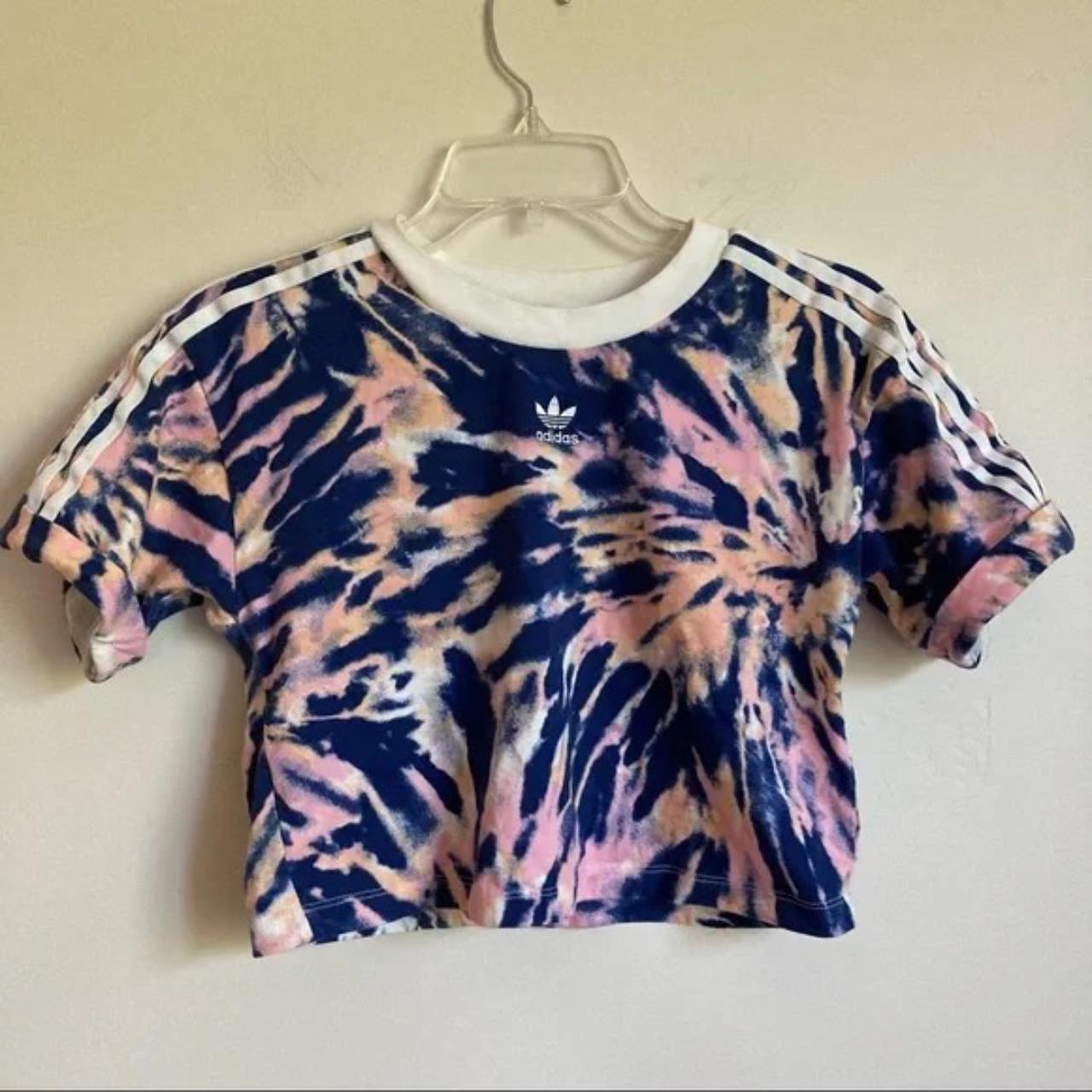 Clothing Adidas Tie Dye Shirt Womens ADIDAS ORIGINALS Three Stripe