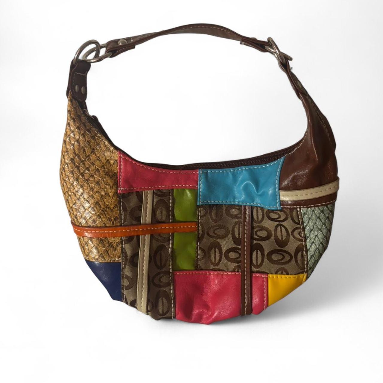 Women's Bag - Multi/Brown – y2k patchwork shoulde… - image 1