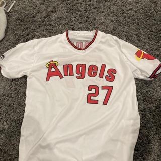 ANGELS BASEBALL JERSEY MIKE TROUT JERSEY YOUTH XL, - Depop