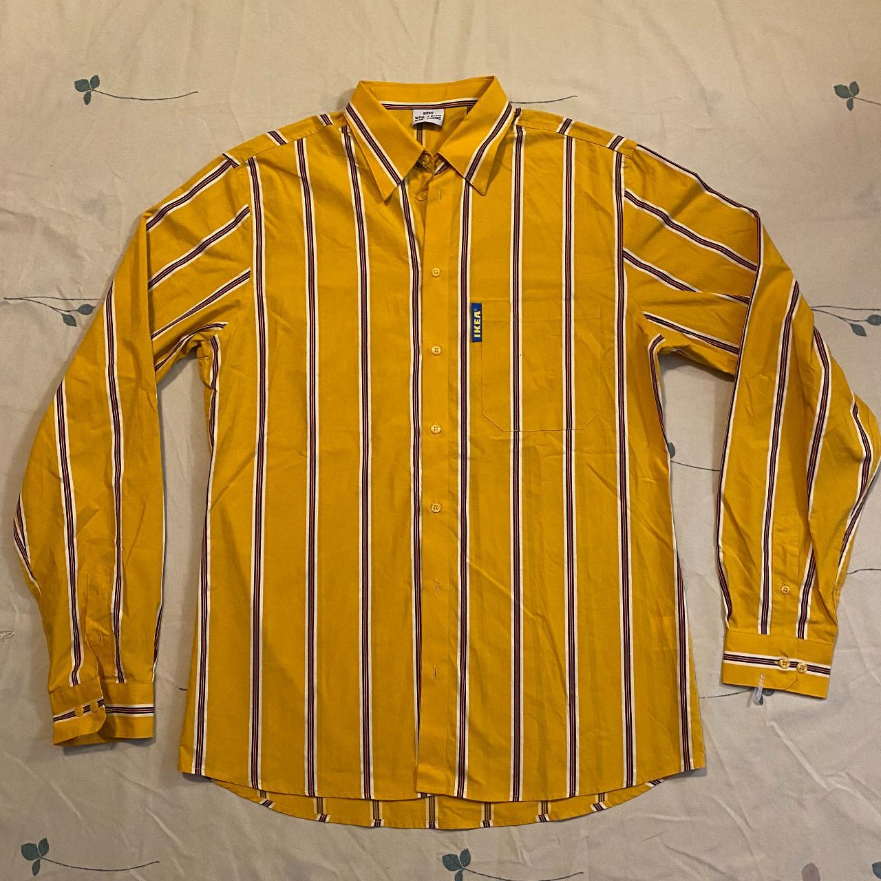 IKEA Striped Button-Up. Size large. In great condition! - Depop