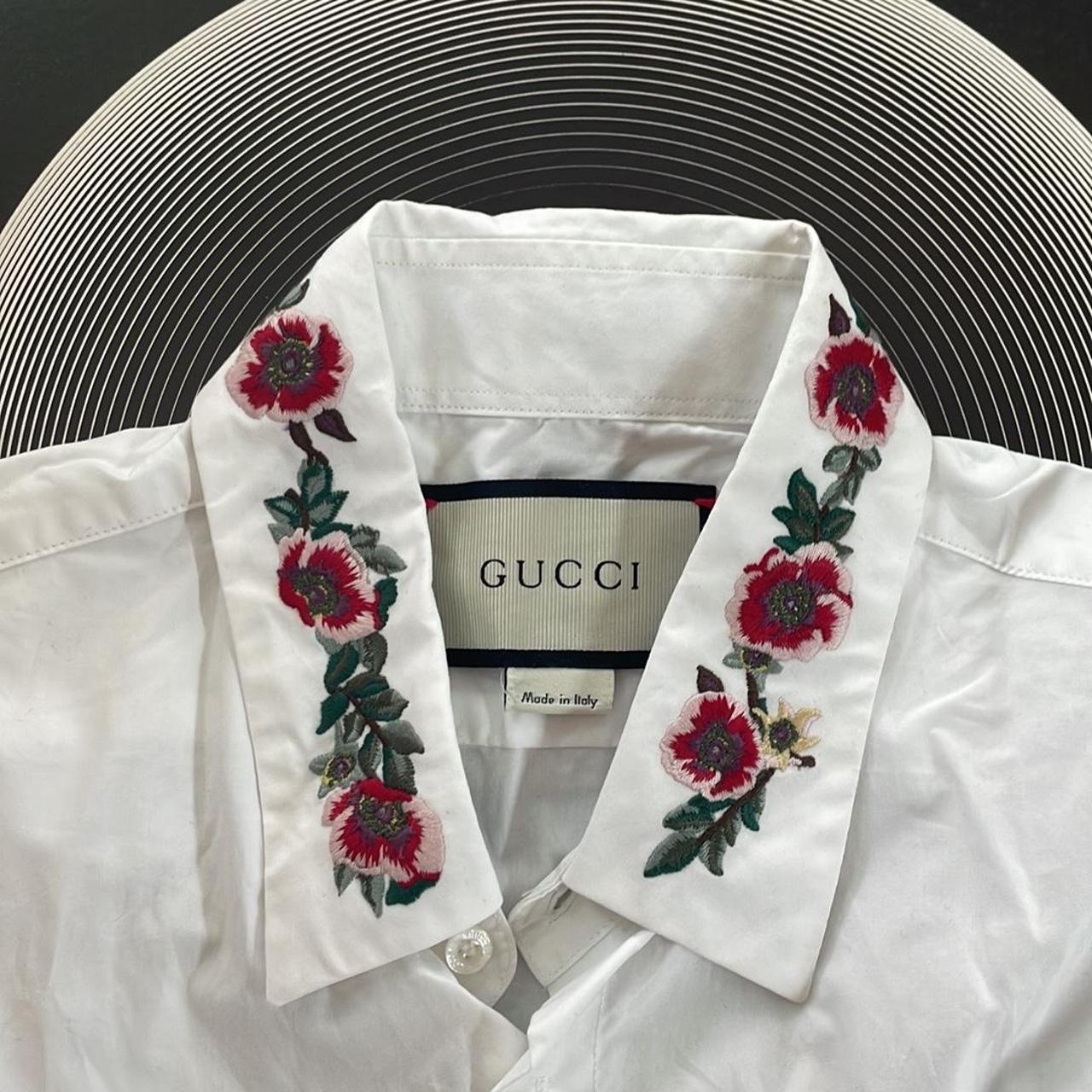 Gucci deals embroidered shirt